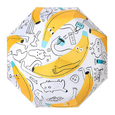 Automatický slnečný dáždnik s kreslenými zvieratami, daždivý, solárny dáždnik, opaľovací krém, UV ochrana, skladací dievčenský krásny slnečník