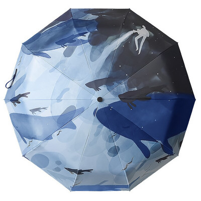 Automatický slnečný dáždnik s kreslenými zvieratami, daždivý, solárny dáždnik, opaľovací krém, UV ochrana, skladací dievčenský krásny slnečník