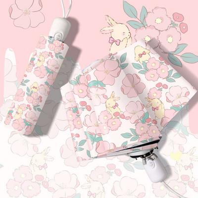 Automatický slnečný dáždnik s kreslenými zvieratami, daždivý, solárny dáždnik, opaľovací krém, UV ochrana, skladací dievčenský krásny slnečník