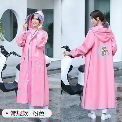 Dámsky dlhý pršiplášť z EVA, elektrický motocyklový pršiplášť, priehľadný pršiplášť, bunda, hrubý nepremokavý oblek, nepriepustný darček