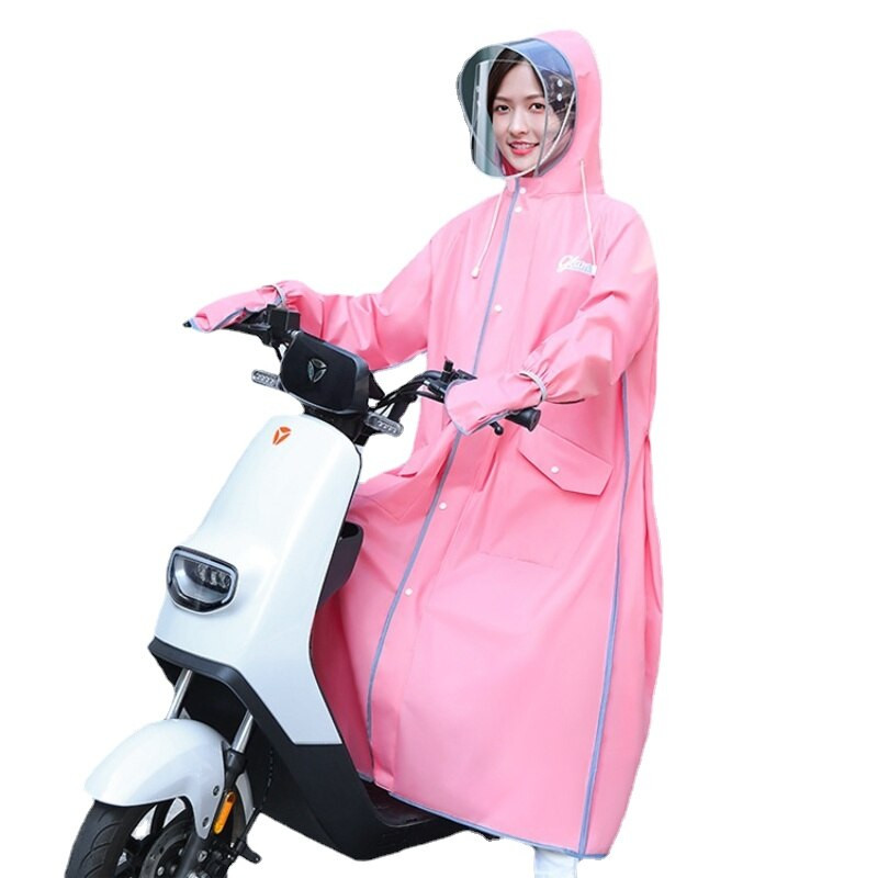 Dámsky dlhý pršiplášť z EVA, elektrický motocyklový pršiplášť, priehľadný pršiplášť, bunda, hrubý nepremokavý oblek, nepriepustný darček