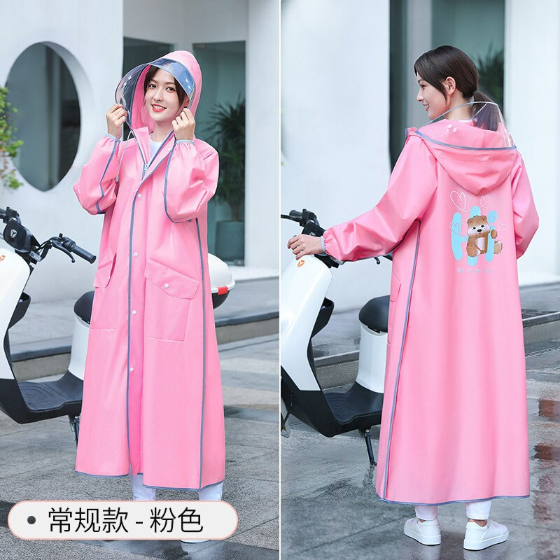 Dámsky dlhý pršiplášť z EVA, elektrický motocyklový pršiplášť, priehľadný pršiplášť, bunda, hrubý nepremokavý oblek, nepriepustný darček