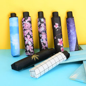 Značkový kvetinový dáždnik pre ženy, skladací módny dievčenský slnečník, prenosný, silný dážď, dámsky slnečník, UV číry slnečník, svetlo