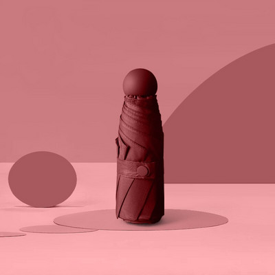 Naiste vihmavari päikesevihmaga lame ja kerge vihmavari päikesevari Kokkupandav päikesevari Mini vihmavari, väike, lihtne hoida