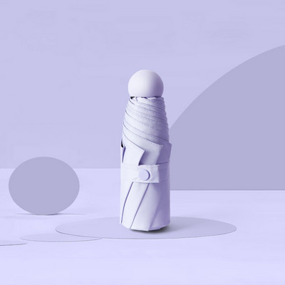 Naiste vihmavari päikesevihmaga lame ja kerge vihmavari päikesevari Kokkupandav päikesevari Mini vihmavari, väike, lihtne hoida