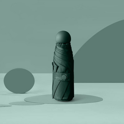 Naiste vihmavari päikesevihmaga lame ja kerge vihmavari päikesevari Kokkupandav päikesevari Mini vihmavari, väike, lihtne hoida