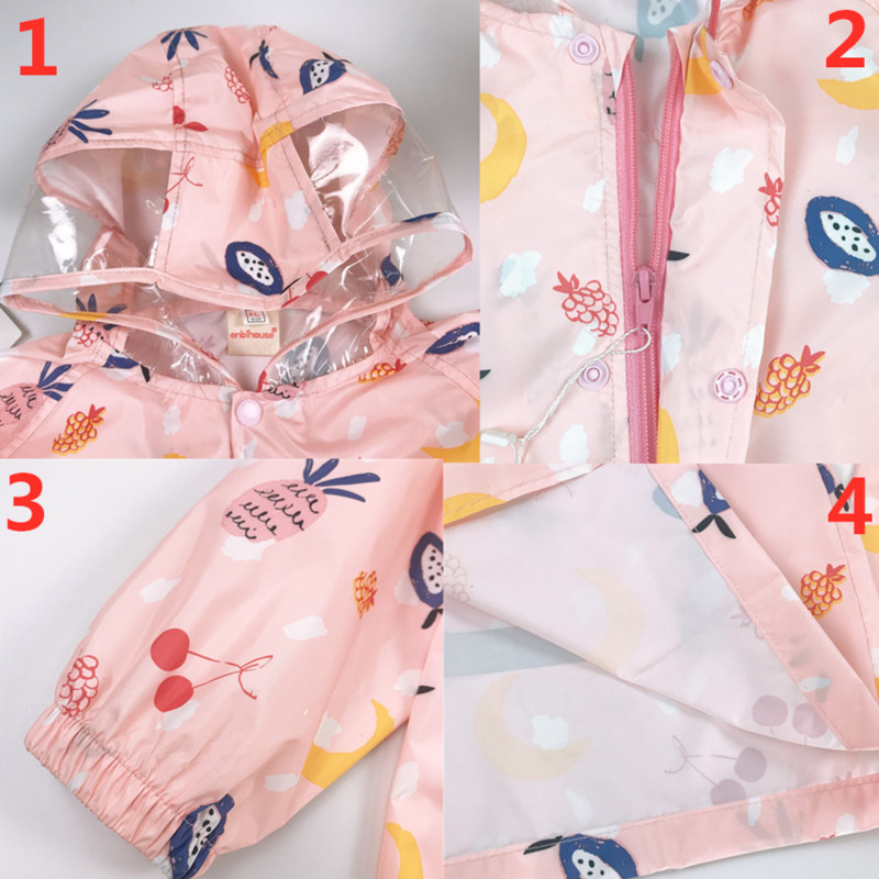 Detský pršiplášť s kresleným jednorožcom, nepremokavý pršiplášť, polyesterové oblečenie pre chlapcov, outdoorové detské dievčenské bundy a kabáty.