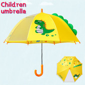 Doprava zadarmo 2021 Horúci výpredaj Detský priehľadný dlhý dáždnik pre chlapcov a dievčatá Kreslený dinosaurus dáždnik Detský slnečník