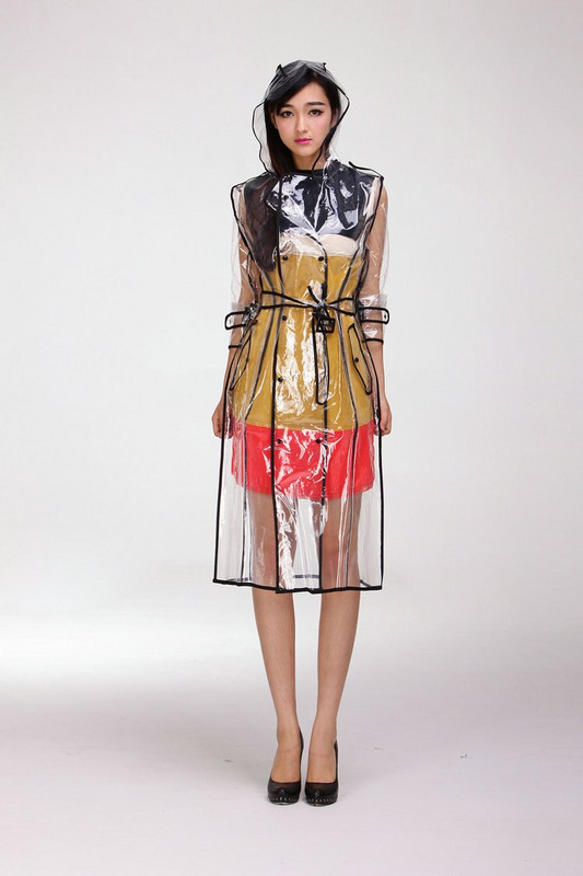 Αδιάβροχο EVA Διάφανο με Μακρύ Γυναικείο Αδιάβροχο Outdoor Γυναικείο Αδιάβροχο Μπουφάν Αδιάβροχο για Ενήλικες Clear Poncho