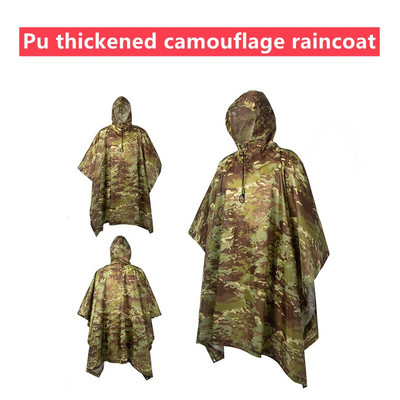 Könnyű, vízhatlan esőponcsó felnőtt Camo esőkabátok hátizsák terepszínű esőkabát Kerékpározás Hegymászás Túrázás Utazási Esőtakaró