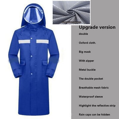 Μακρύ αδιάβροχο μονοκόμματο Παχύ Καμουφλάζ Διπλής στρώσης Μονόκλινο Άντρες και Γυναίκες Ολόσωμο κατά της καταιγίδας Rain Poncho Outdoor Πεζοπορία