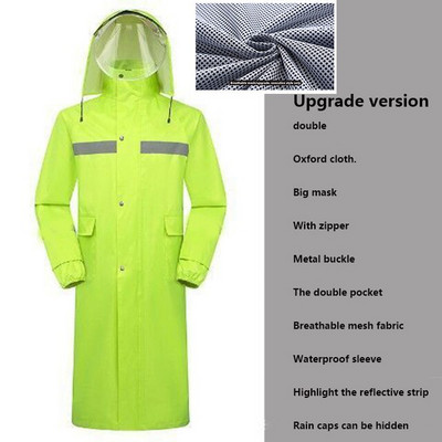 Μακρύ αδιάβροχο μονοκόμματο Παχύ Καμουφλάζ Διπλής στρώσης Μονόκλινο Άντρες και Γυναίκες Ολόσωμο κατά της καταιγίδας Rain Poncho Outdoor Πεζοπορία