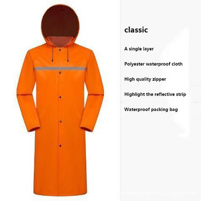 Μακρύ αδιάβροχο μονοκόμματο Παχύ Καμουφλάζ Διπλής στρώσης Μονόκλινο Άντρες και Γυναίκες Ολόσωμο κατά της καταιγίδας Rain Poncho Outdoor Πεζοπορία