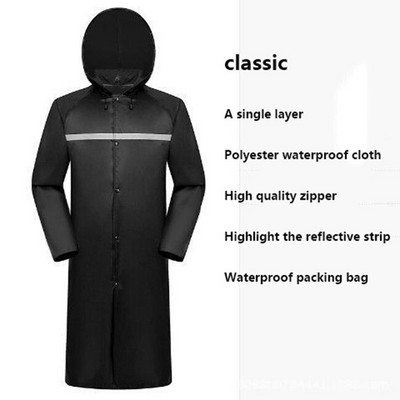 Μακρύ αδιάβροχο μονοκόμματο Παχύ Καμουφλάζ Διπλής στρώσης Μονόκλινο Άντρες και Γυναίκες Ολόσωμο κατά της καταιγίδας Rain Poncho Outdoor Πεζοπορία