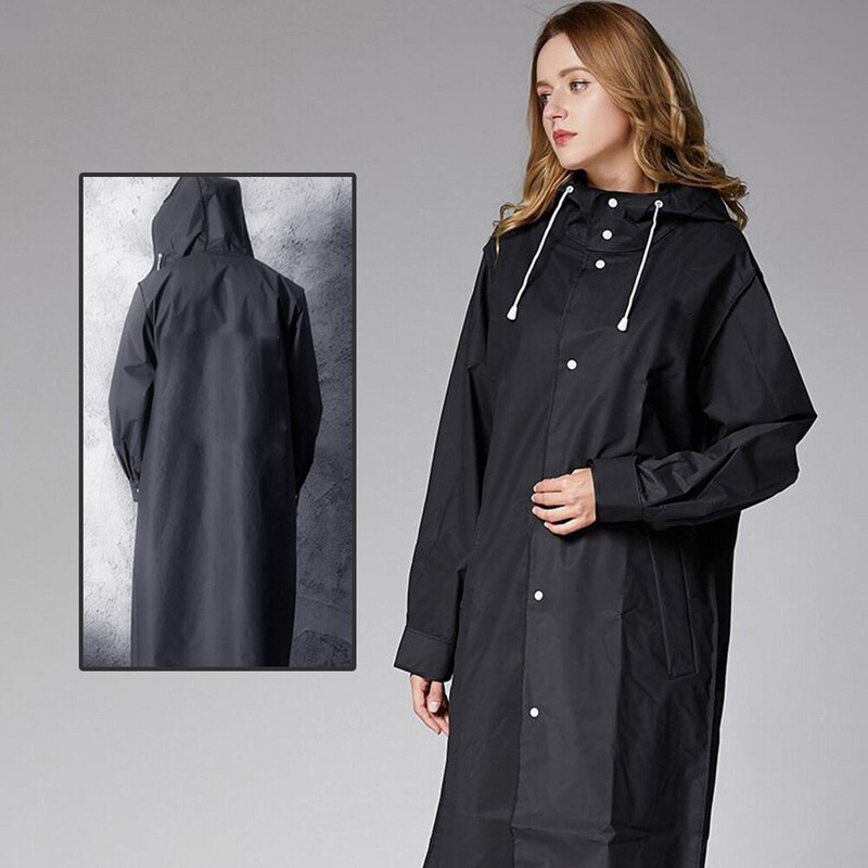Nový čierny módny nepremokavý dlhý pršiplášť pre dospelých, mužov a ženy, s kapucňou pre veľkých chlapcov a dievčatá, cestovanie, rybolov, lezenie, cyklistika, doplnok