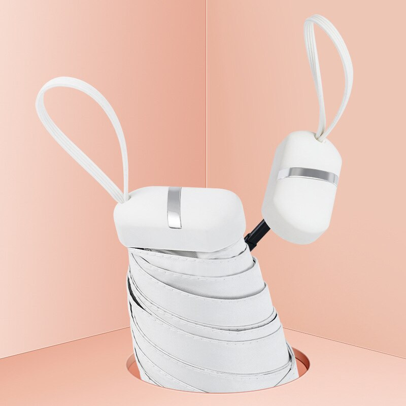 Ultra-mini tenký skladací dáždnik, 6 skladacích dáždnikov v cukríkových farbách, cestovné vybavenie do dažďa, vreckový dáždnik do daždivého dňa, slnečníky