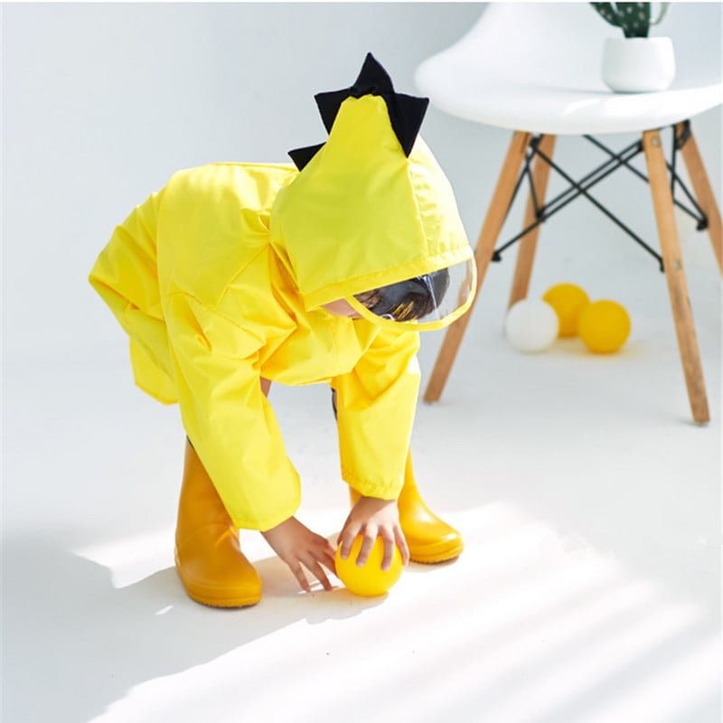 Mielas dinozaurų poliesterio kūdikio lietpaltis lauko vandeniui atsparus lietaus paltas vaikams nepralaidus pončas berniukams mergaičių striukė nuo lietaus pončas