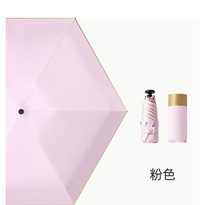 Malý zlatý dáždnik, malý skladací dáždnik, darček do dažďa pre ženy, mini vreckový slnečník pre dievčatá, anti-UV cestovný slnečník