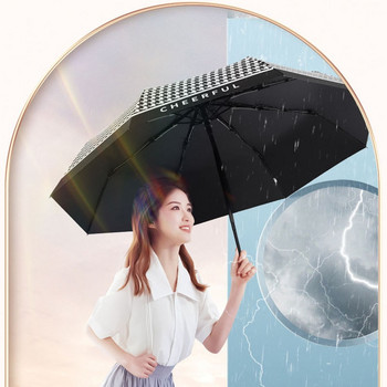 Ομπρέλα 8K πλήρως αυτόματη αντιανεμική ομπρέλα Kawaii Anti-UV Ομπρέλες ηλίου 3 πτυσσόμενη ομπρέλα βροχής Πολυτελής ομπρέλα για ταξίδια