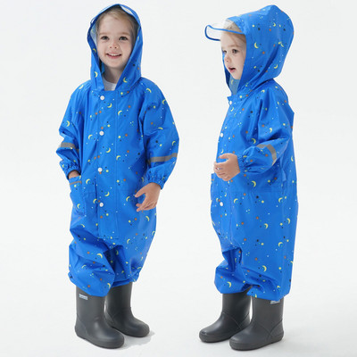 Pelernă de ploaie cu desene animate pentru copii, pentru 3-10 ani, salopetă impermeabilă în aer liber, haină de ploaie dintr-o bucată, multicoloră, unisex, pentru copii, haină cu girafă.