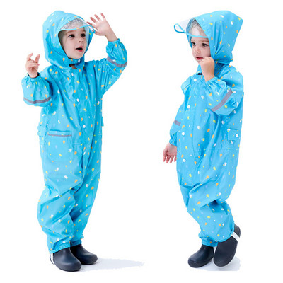Pelernă de ploaie cu desene animate pentru copii, pentru 3-10 ani, salopetă impermeabilă în aer liber, haină de ploaie dintr-o bucată, multicoloră, unisex, pentru copii, haină cu girafă.