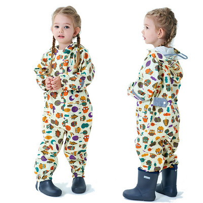 Pelernă de ploaie cu desene animate pentru copii, pentru 3-10 ani, salopetă impermeabilă în aer liber, haină de ploaie dintr-o bucată, multicoloră, unisex, pentru copii, haină cu girafă.