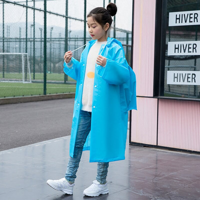 Nepremokavý detský pršiplášť EVA, jednofarebný chlapčenský školský batoh, jednodielny pončo, školský, turistický, žiaksky, zahusťovací dievčenský pršiplášť