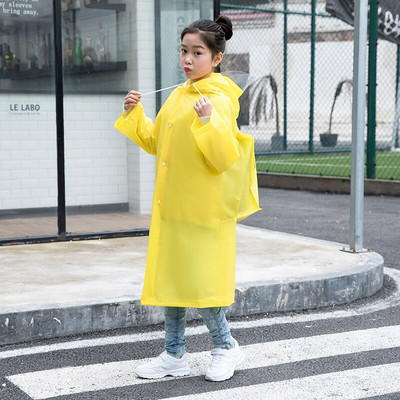 Nepremokavý detský pršiplášť EVA, jednofarebný chlapčenský školský batoh, jednodielny pončo, školský, turistický, žiaksky, zahusťovací dievčenský pršiplášť
