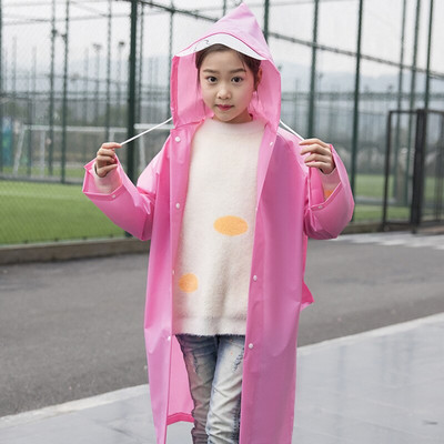 Nepremokavý detský pršiplášť EVA, jednofarebný chlapčenský školský batoh, jednodielny pončo, školský, turistický, žiaksky, zahusťovací dievčenský pršiplášť
