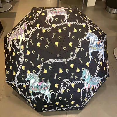 Dáždnik Trend Automatický dáždnik Damský ultraľahký cestovný slnečník Dievčenský anti UV slnečník Prenosný skladací 8-rebrový slnečník