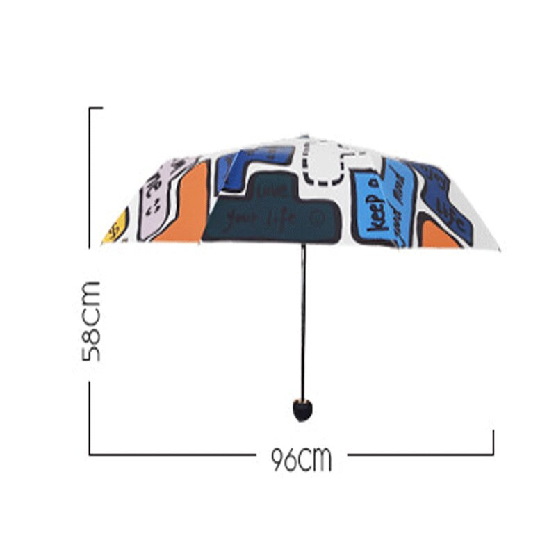 Dáždnik Sun Rain Dámsky plochý ľahký dáždnik slnečník skladací slnečník mini slnečník malá veľkosť ľahko skladovateľný slnečník