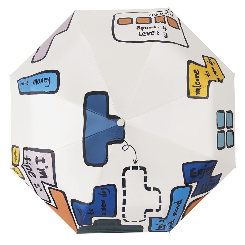 Dáždnik Sun Rain Dámsky plochý ľahký dáždnik slnečník skladací slnečník mini slnečník malá veľkosť ľahko skladovateľný slnečník