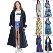 Lauko vandeniui atsparus ilgas paltas nuo lietaus moteriškas vyriškas pončas, atsparus vėjui Tour Raincoat striukė su gobtuvu didelio dydžio