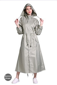 Lauko vandeniui atsparus ilgas paltas nuo lietaus moteriškas vyriškas pončas, atsparus vėjui Tour Raincoat striukė su gobtuvu didelio dydžio