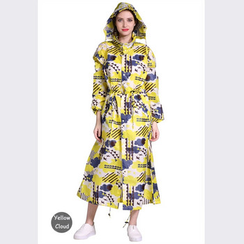 Външно водоустойчиво дълго палто за дъжд жени мъже пончо ветроустойчиво яке Tour Raincoat голям размер с качулка