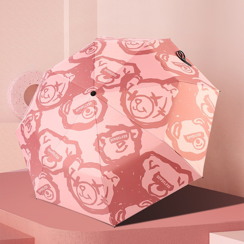 Plne automatický dáždnik Bear, kompaktný, vetruodolný, odolný voči slnečníku, UV ochrana pre mužov, vodotesný, pre chlapcov, darček