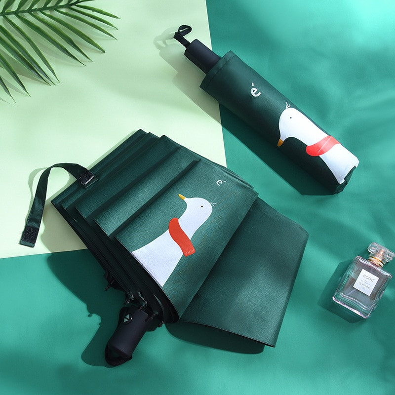 Značka Keconutbear, horúci výpredaj, nový, plne automatický, anti-UV, pre deti, darček, módny, vetruodolný, proti slnku, dažďu, detský kreslený dáždnik s kačičkou