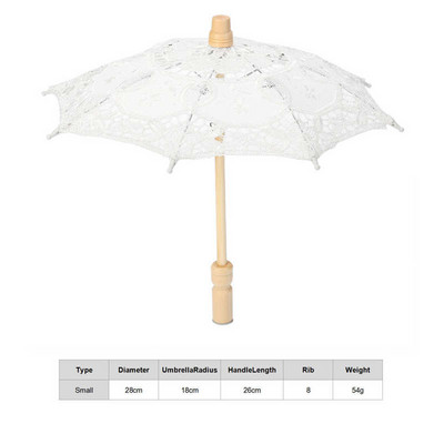 Umbrelă de nuntă din dantelă albă, umbrelă de performanță pentru scenă, pentru decorare de sărbătoare, pentru petrecere, recuzită pentru fotografie de nuntă