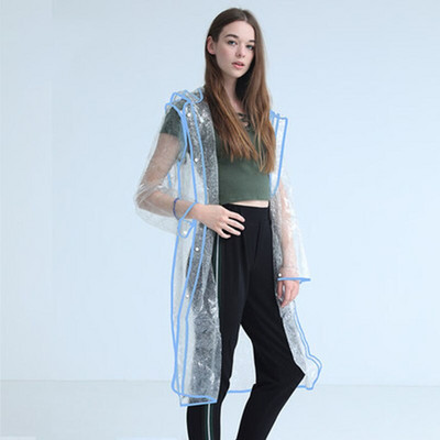 Peegeldav veekindel läbipaistev vihmamantel Poncho Woman Rain Gear Rain Cape Mantel vihmakostüüm Mootorratta kate Capa Chuva YY114