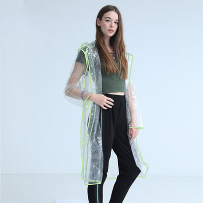 Peegeldav veekindel läbipaistev vihmamantel Poncho Woman Rain Gear Rain Cape Mantel vihmakostüüm Mootorratta kate Capa Chuva YY114