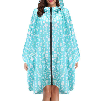 Felnőtteknek, tiniknek uniszex divatos nyomtatott kapucnis esőkabát Esőköpeny kabát kültéri vízálló gyorsan száradó poncsó csomagolótáskával