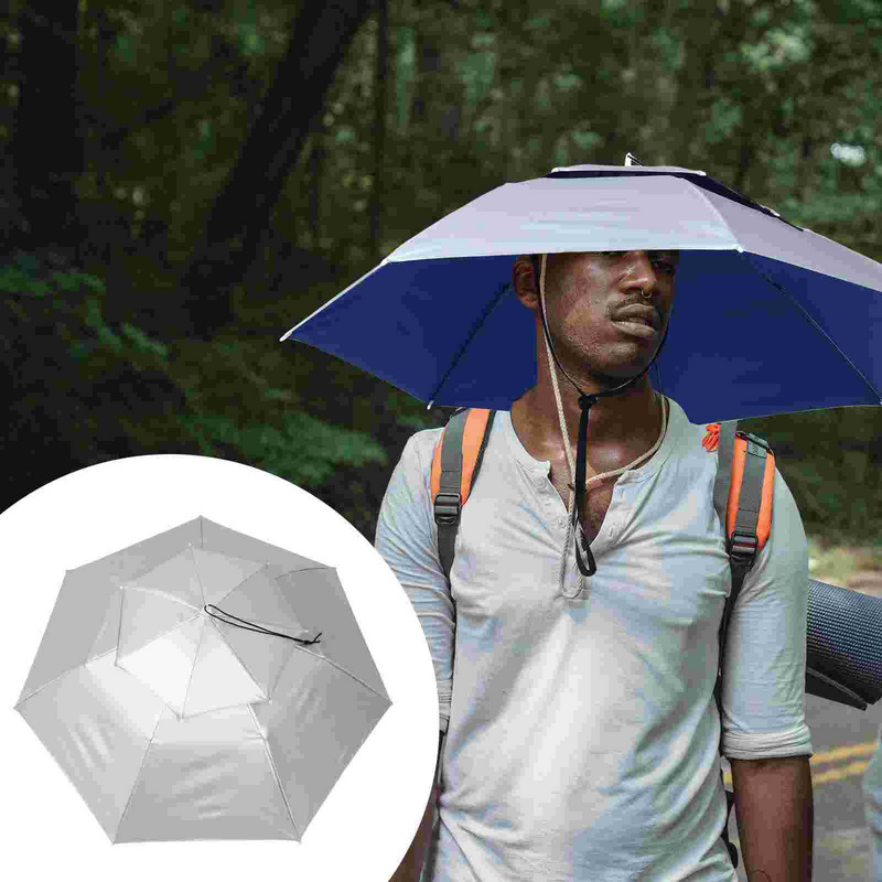 1 db 95 cm-es összecsukható kültéri, kihangosított esernyő esőernyő kétrétegű horgászutazási túra napernyő