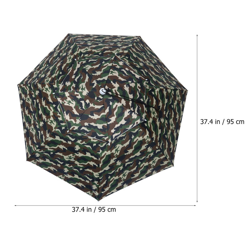 1 db 95 cm-es összecsukható kültéri, kihangosított esernyő esőernyő kétrétegű horgászutazási túra napernyő