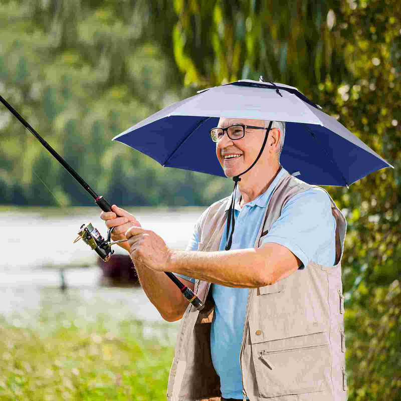 1 db 95 cm-es összecsukható kültéri, kihangosított esernyő esőernyő kétrétegű horgászutazási túra napernyő