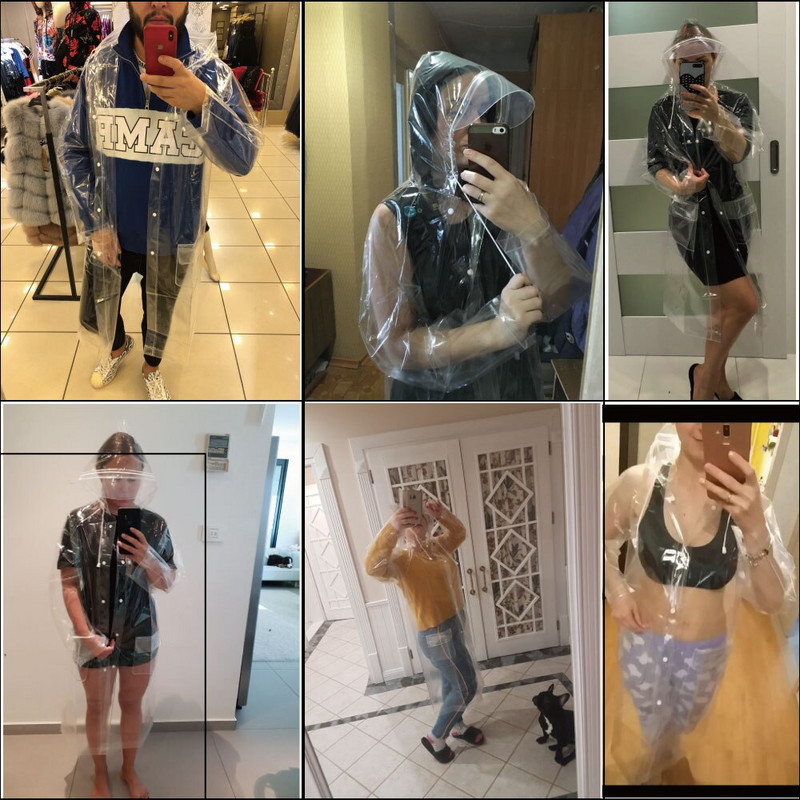 Dospelé priehľadné eva dlhé dámske pánske módne pršiplášte bundy dievčenské módne priehľadné s kapucňou nepriepustné vonkajšie cestovné pršiplášte