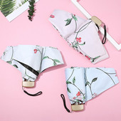 Vreckový dáždnik Malý kreslený slnečník Ľahko prenosný Akadémia pre dážď Ženy Študenti Vodotesný skladací dáždnik