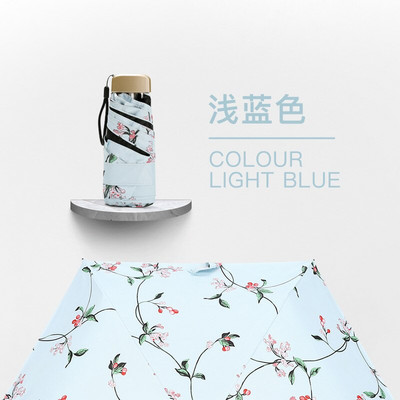 Vreckový dáždnik Malý kreslený slnečník Ľahko prenosný Akadémia pre dážď Ženy Študenti Vodotesný skladací dáždnik