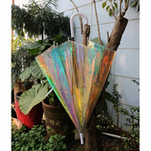 INS Dáždnik s meniacou sa farbou, dlhá rukoväť, priehľadný dúhový dáždnik, slnečník, dáždnik proti dažďu, slnečník, darček pre dievčatá SY192