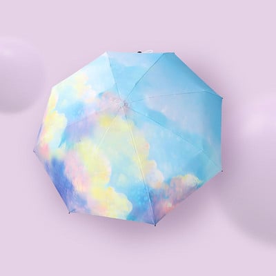 Šareni gradijentni mini kišobran 8 rebara Luksuzni ženski kišobrani Anti UV suncobran 5 sklopivih modnih krema za sunčanje Mali ručni kišobran