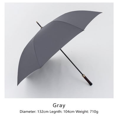 Parachase 132cm veliki kišobran muški poslovni jak kišobran s dugom ručkom kišni ženski štap otporan na vjetar golf veliki kišobrani drveni 8K